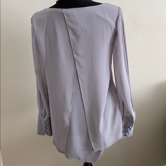 White House Black Market Gray Blouse - Picture 2 of 3